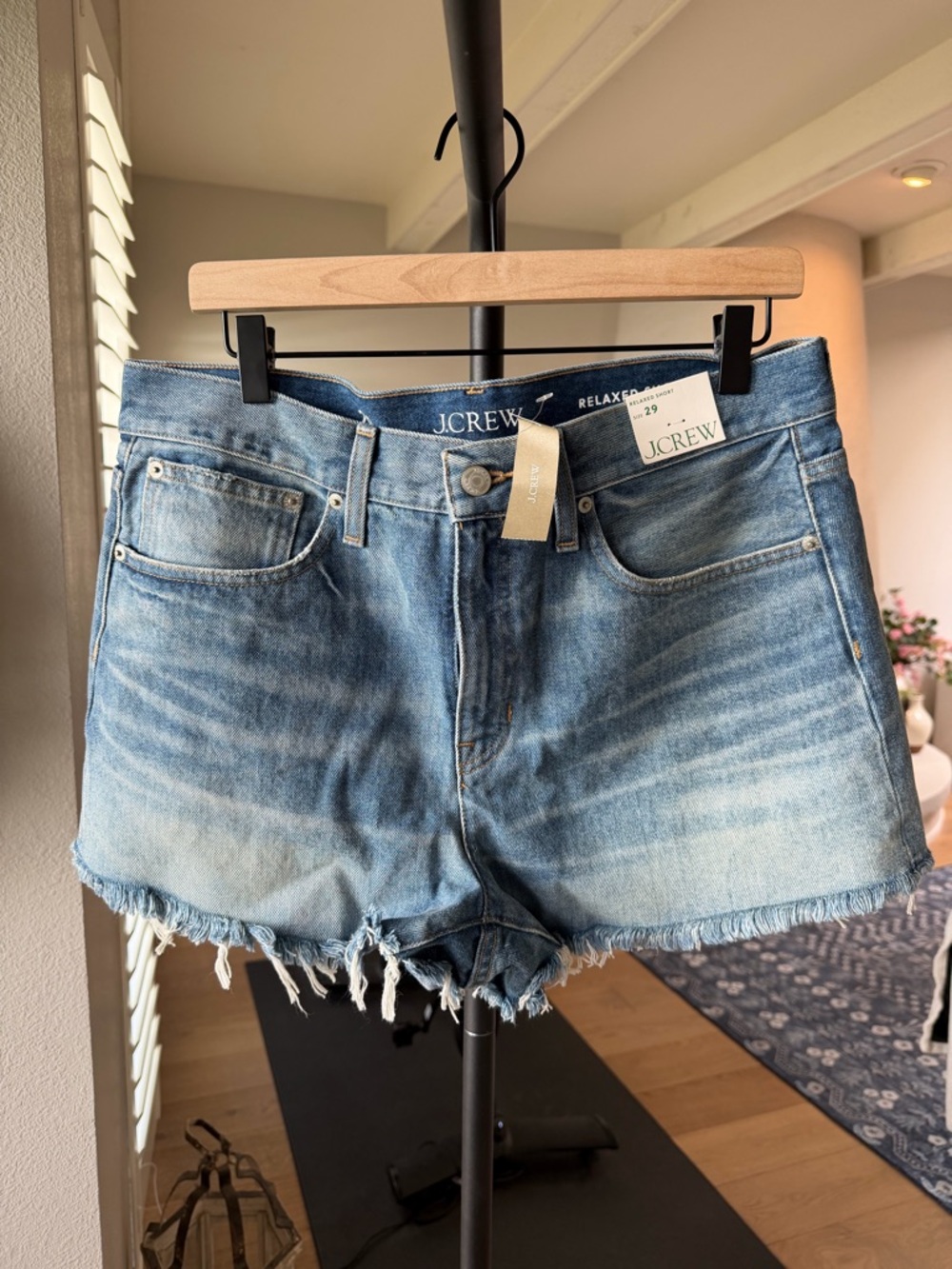 J.Crew Light Blue Distressed Denim Cutoff Shorts